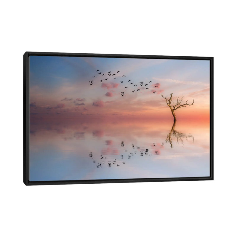 ST 006 by Dorian Gray - Floater Frame Print on Canvas, 66.04 cm H x 45.72 cm W, Black Floater Frame
