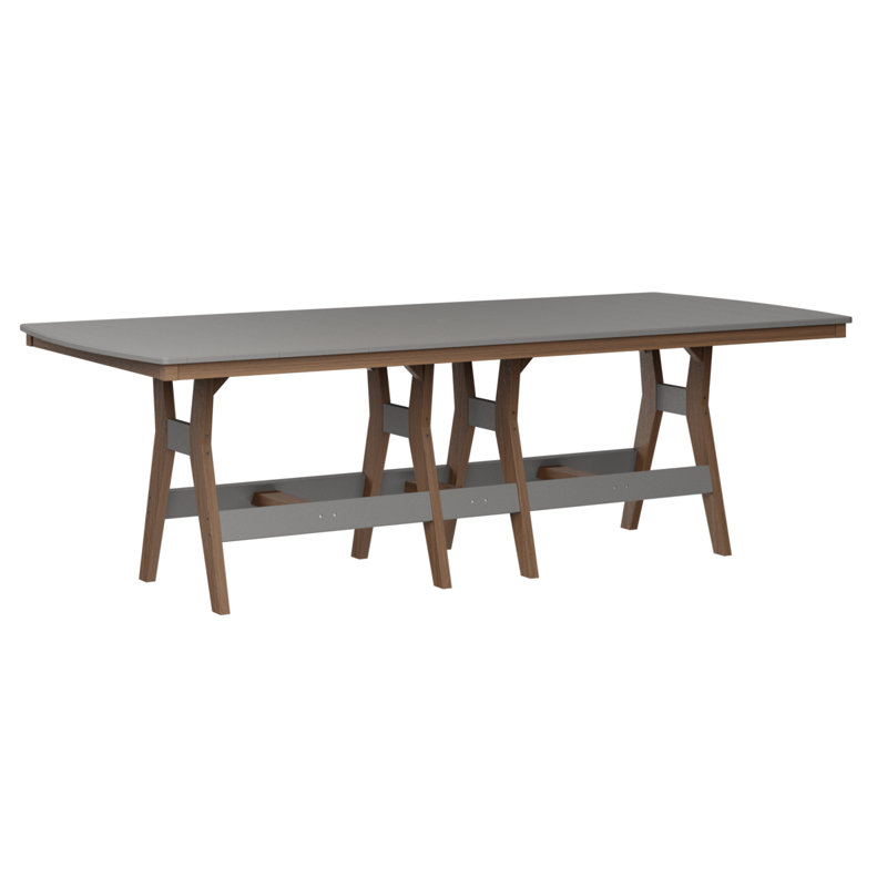 Table rectangulaire à hauteur de comptoir 96 po Berlin Gardens Harbor, Acajou antique, Gris clair