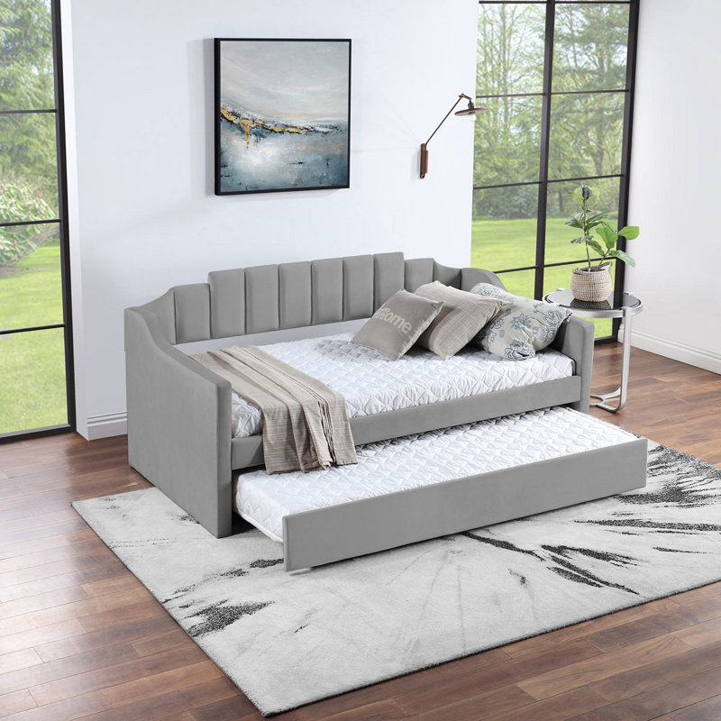 Milliord Upholstered Daybed, Gray