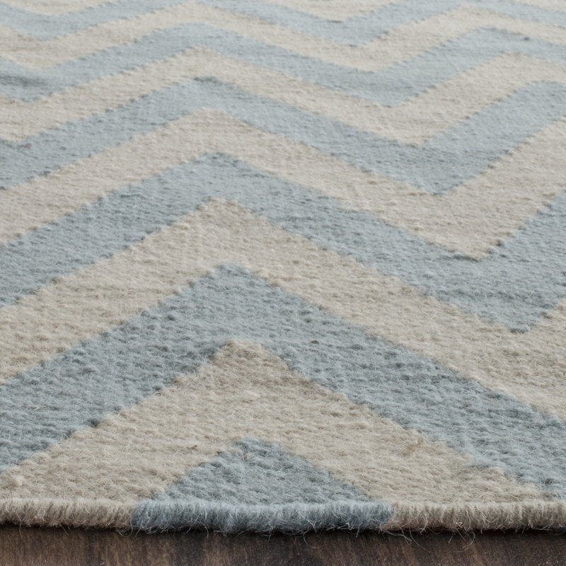 Mars Chevron Wool Hand Woven Area Rug, Square 183 cm