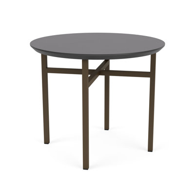 Avon Rx Healthcare Waiting Reception Round End Table Metal Frame 24" High Pressure Laminate Top