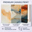 Abstrait orange et bleu rivière encre - art mural abstrait en marbre-415995162-438725098-415995167
