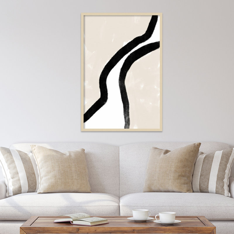 Abstract Borders by Anastasia Sawall - Picture Frame Graphic Art, Black Framed, 41" H x 28" W x 1" D
