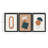 Elegant Framed MDF Wall Art Set (3 Pieces), Salmon, White & Navy Blue | 100% MDF (0.1 in) with 100% Wooden Frames (0.9 in) | Dimensions: 15.0 x 21.0 inches Each | Perfect for Living Room & Bedroom Decor, Stylish & Modern Design