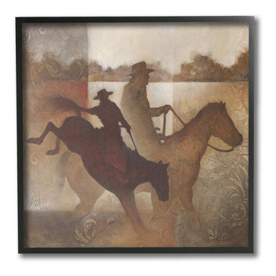 Rusti cCowboy Silhouettes Giclee Artby White Ladder