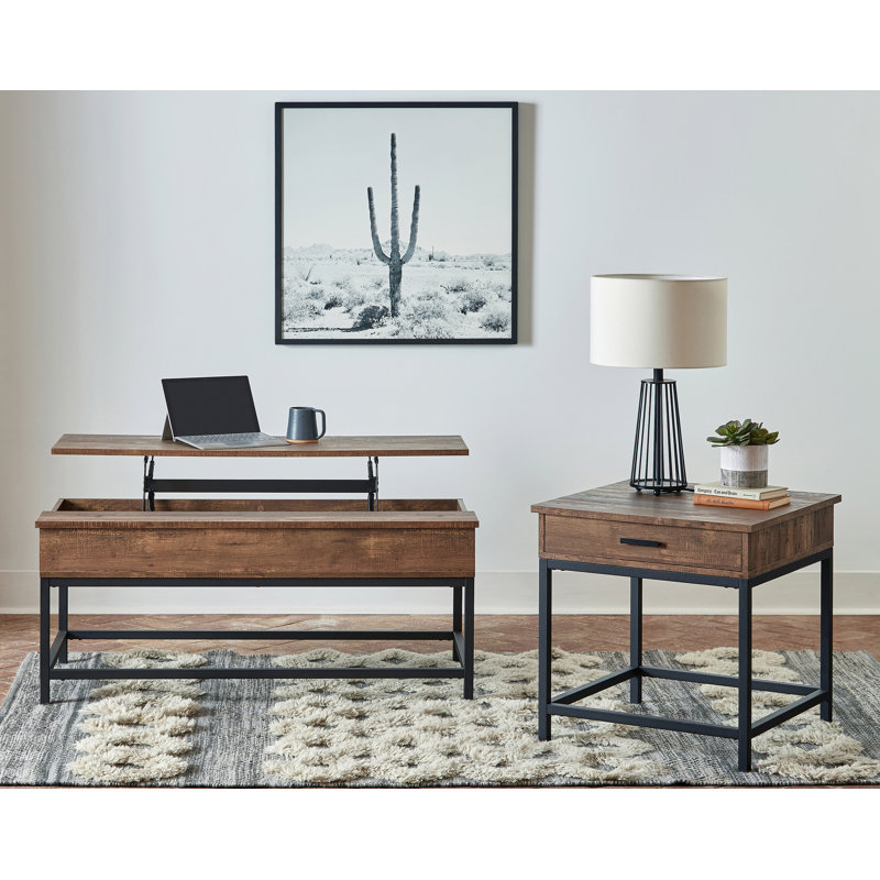 Paulk Single Coffee Table, Walnut