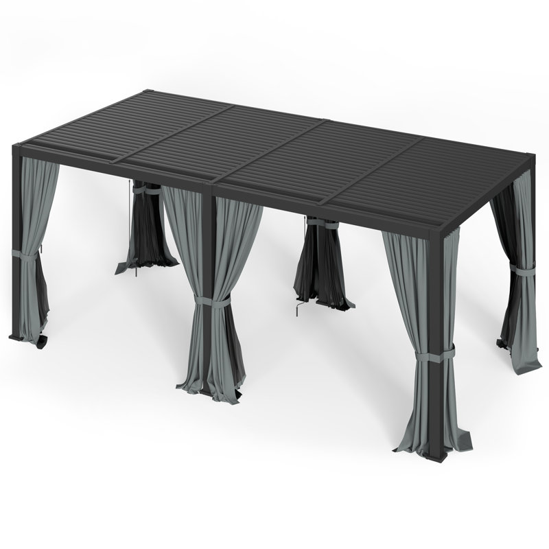 Pergola d'extérieur en aluminium, Noir