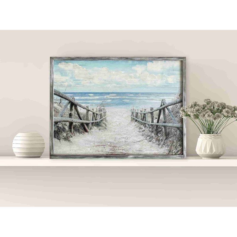 " The Beachside Fence Path ", 12" H x 16" W x 1" D