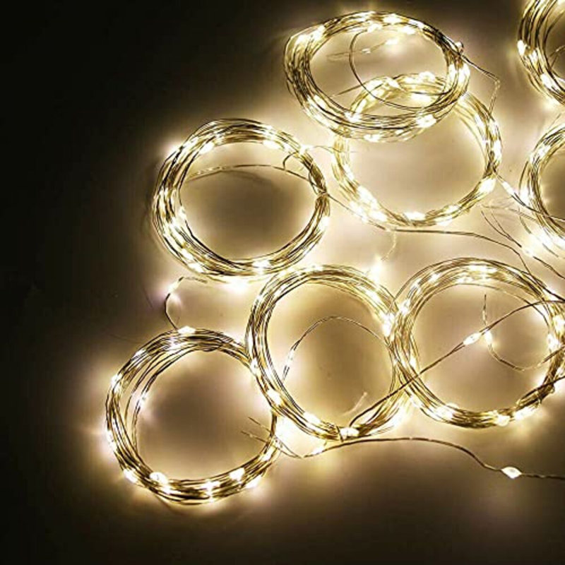 Vesper 300cm LED Battery Powered / Plug-in 300 - Bulb Curtain String Light