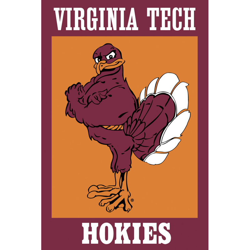 Drapeau de niche tech virginie, Virginia Tech, H 18 po x l 12,5 po