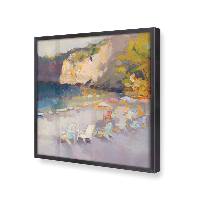 «Nocturne Sunset Soiree V2 (Square)», impression encadrée sur papier par Azure Artisanal Studio, Zinc patiné