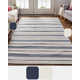 Perci Striped Handmade Navy Area Rug