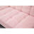 71" Convertible  Sofa Bed Futon With Gold Metal Legs Teddy Fabric (Pink)-628191098