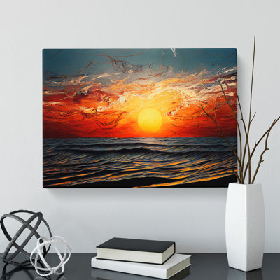 Admirable Ocean Sunset - Wrapped Canvas