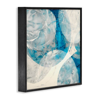 Layered Blue Spheres Framed Giclee Art by Jeff Iorillo
