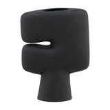 Niamh 17" Tall Terracotta Vase, Black