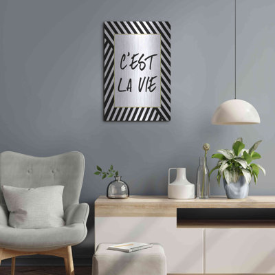 Art mural en métal «C'Est La Vie» par Latitude Run®