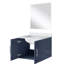 Meuble-lavabo simple - comptoir en culture de l 24 po x P 22 po et miroir de 18 po à fermeture en douceur, espace de rangement spacieux avec résistance aux taches et rangement de 24 po-1573495512