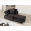Fauteuil d'appoint convertible en tissu gris clair, siège simple avec rangement et amp; Coussins pour salon, chambre à coucher, adultes