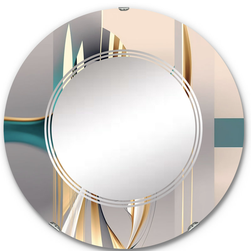 Hassaleh - Miroir mural moderne rond, 24 po x 24 po