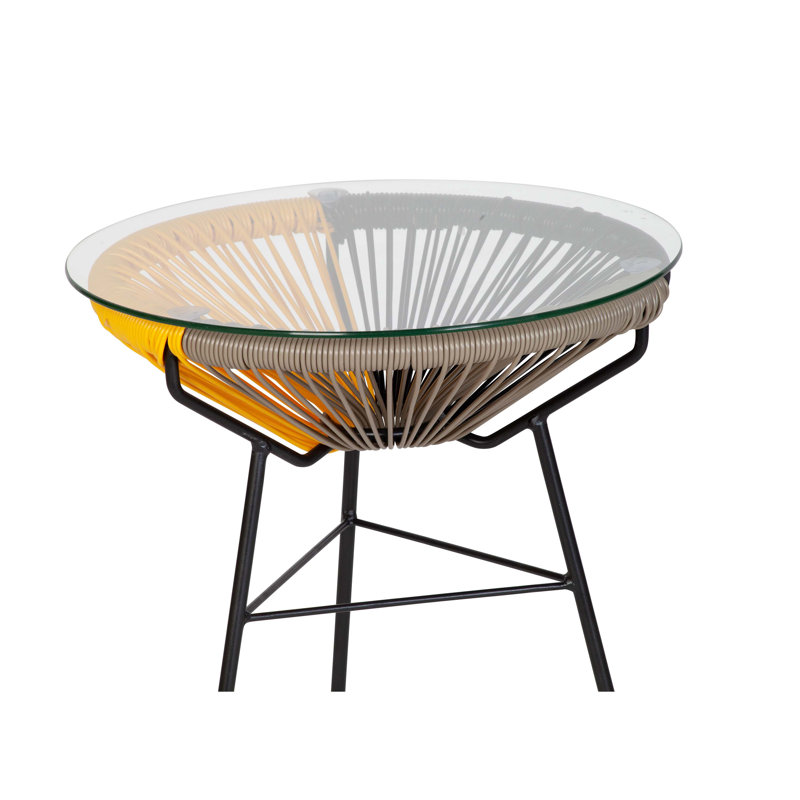 Table d'appoint Wire, Noir, jaune et gris