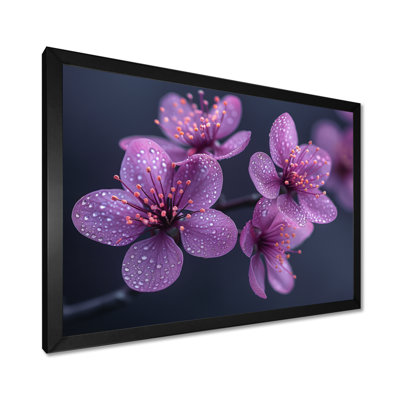 'Purple Cherry Blossom Essence - Cherry Blossom Wall Art