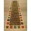Wool Geometric Area Rug in Green