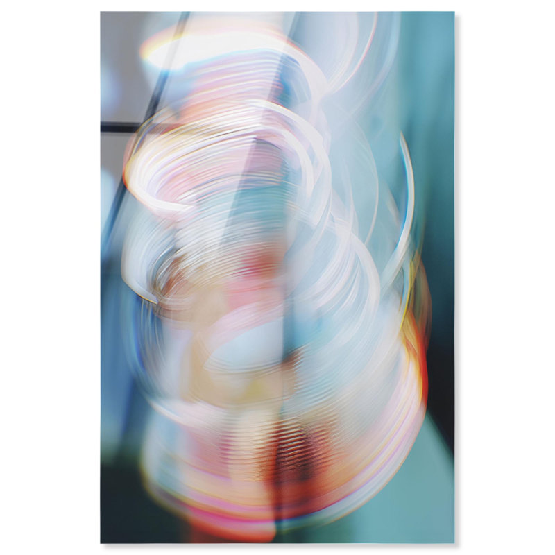Décoration murale abstraite Swirling Light II par Art Remedy, prête à être accrochée, H 54 po x l 36 po