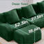 Canapé doux en tissu désossé, conception antidérapante, chaise longue d'assemblage, accoudoirs incurvés, support ergonomique, éponge à haute densité 32D, pour les salons
