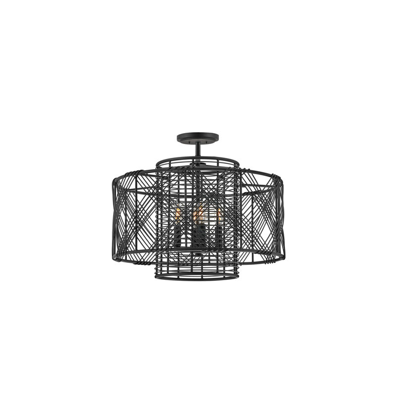 Grand luminaire suspendu convertible Brooke, Noir