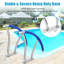 30'x30' Stainless Steel Pool Handrail – Inground Swimming Pool Railing with Non-Slip Blue Grip Cover, Rustproof Safety Grab Rail for Spa, Hot Tub, Steps – Complete Mounting Kit Included