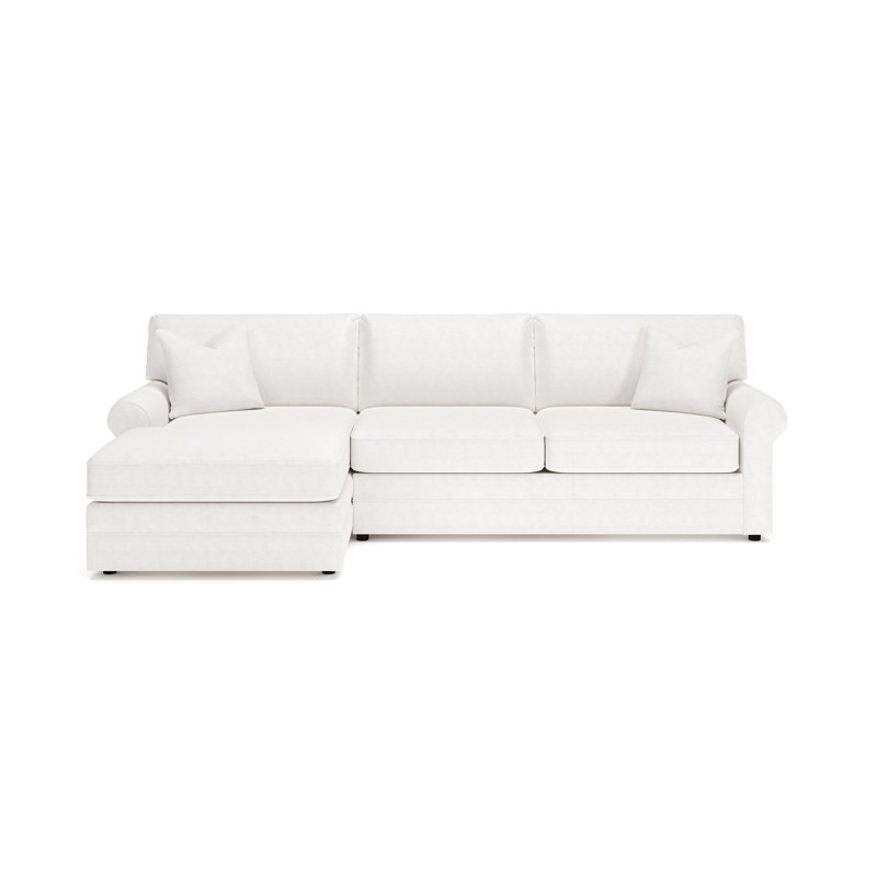 Comfy 2-Piece Sofa With Chaise Sectional, Nomad Snow, Cruise Adrift
