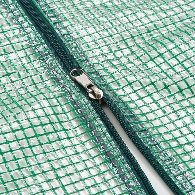 Walk-in Tunnel Greenhouse Galvanized Frame PE Cover, 6.2" H x 6.4" L x 9.6" D, Green