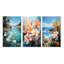 «Plumeria Lake Paradise», 3 pièces sur toile-602387286-602387308