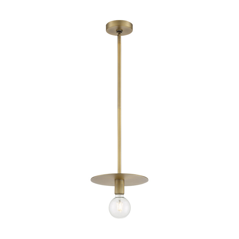 Luminaire suspendu à 1 lumière Sawvel, Laiton rétro