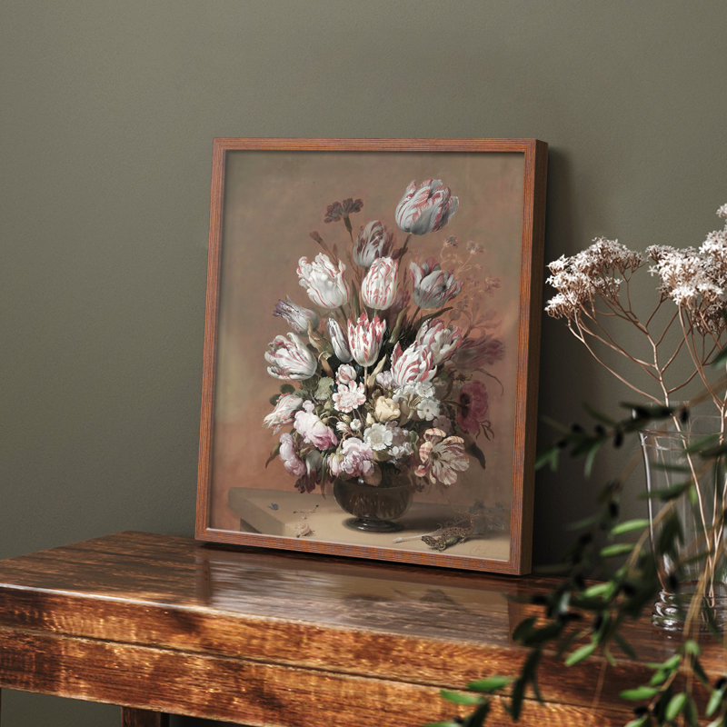 Charlton Home® Vintage Floral - Single Picture Frame Print | Wayfair