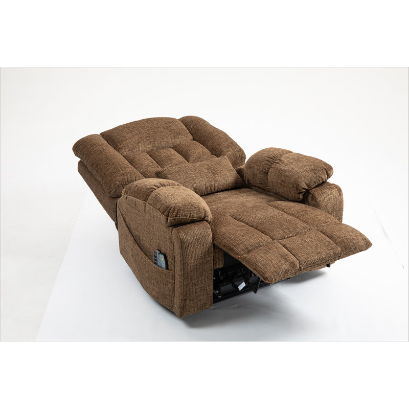 Fauteuil inclinable électrique avec télécommande pour personnes âgées, blessées, confortables et confortables, Brun