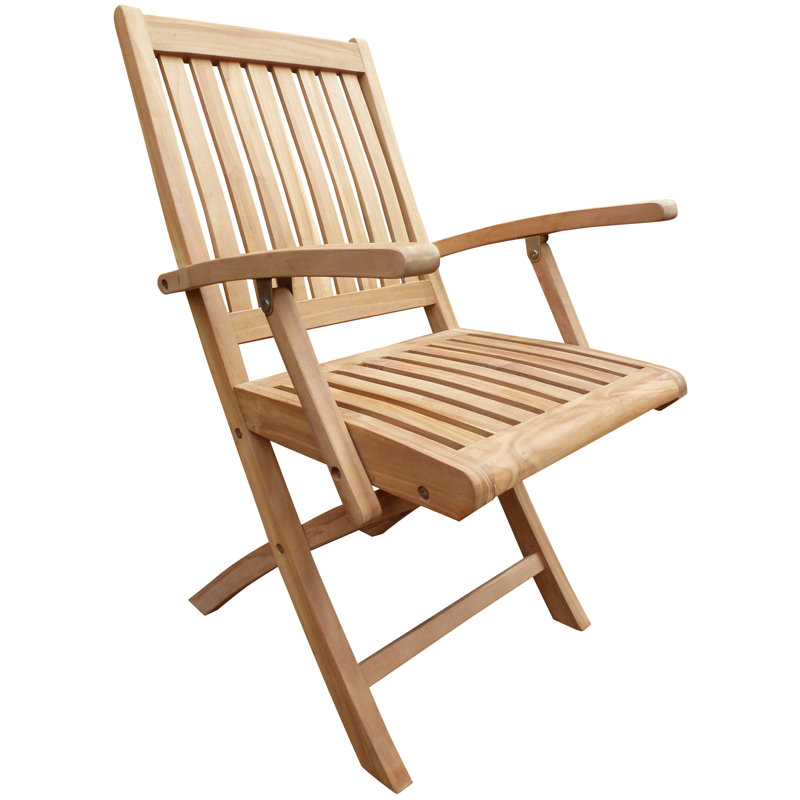 Kristopher Folding Teak Patio Dining Chair