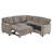 85” Reversible Sectional Sofa with Pull-Out Bed, Storage, Cup Holders & USB Charging , L-Shaped Couch for Living Room, Light Brown Chenille Upholstered  -1821758049