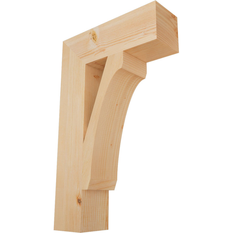 Support à bloc lisse H 5 po x l 5 1/2 po x P 20 po x H 32 po, sapin Douglas, Sapin de Douglas, Lisse