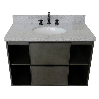 Meuble-lavabo mural simple 37 po