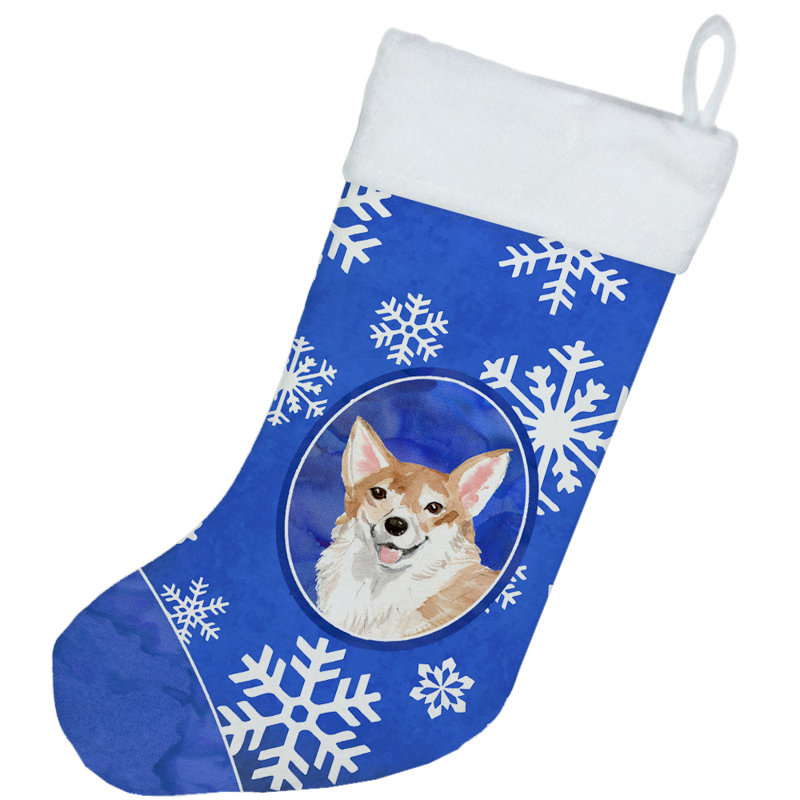 Chaussette de noël winter flocons de noël, Corgi