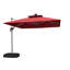 3m Lighted Square Cantilever Parasol With Base