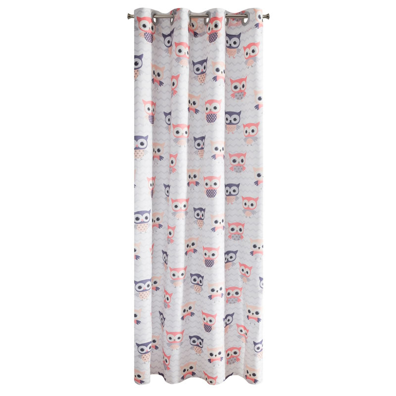Callam Semi -transparent Curtains Single Panel, Rose
