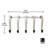 Schook Over-the-Door 5 Hook Rack