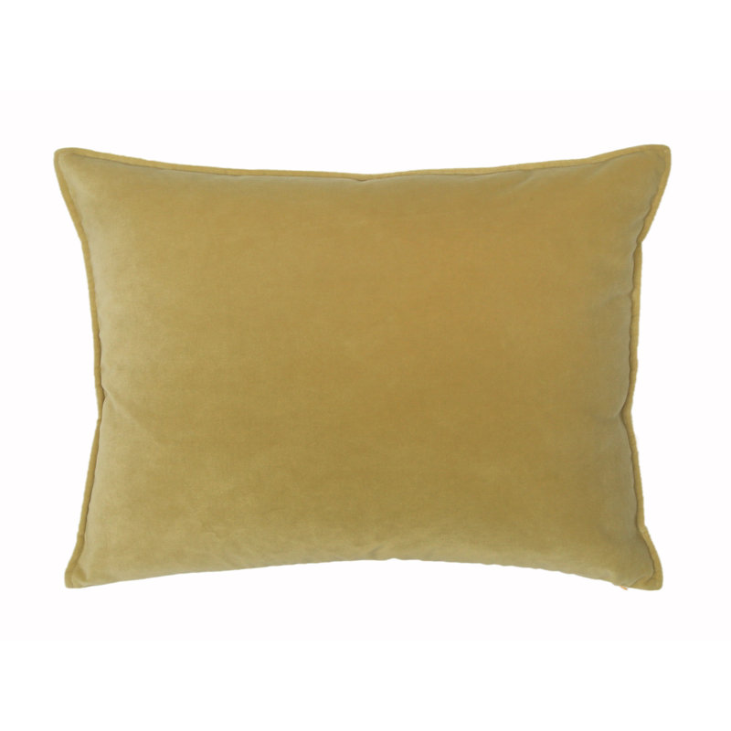 Franklin Washable Velvet Square Pillow Cover & Insert , Honey, 26"H x 35"W