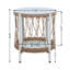 Table d'appoint d'extérieur 17,22 "avec essence bohémienne, plateau en corde tissée et structure thermolaquée pour les décors en bord de piscine