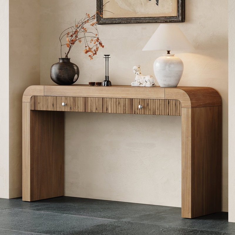 Console avec façade de tiroir cannelée