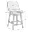 Ensemble de 2 tabourets de bar pivotants de 26 po avec pieds en bois massif, tabourets de bar de style campagne moderne pour îlot de cuisine et comptoir, similicuir bleu marine-1777319030