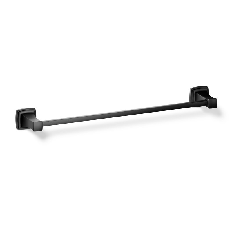 Riff Wall Mounted Towel Bar, Matte Black, 24"W
